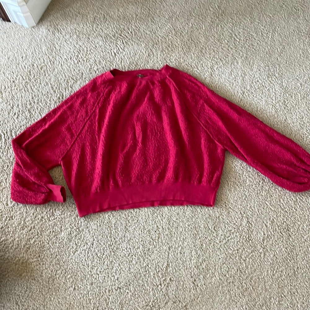 Free People Red Sweater